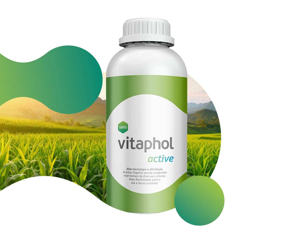 Vitaphol Active em embalagem plástica com fórmula fonte em cobre e manganês