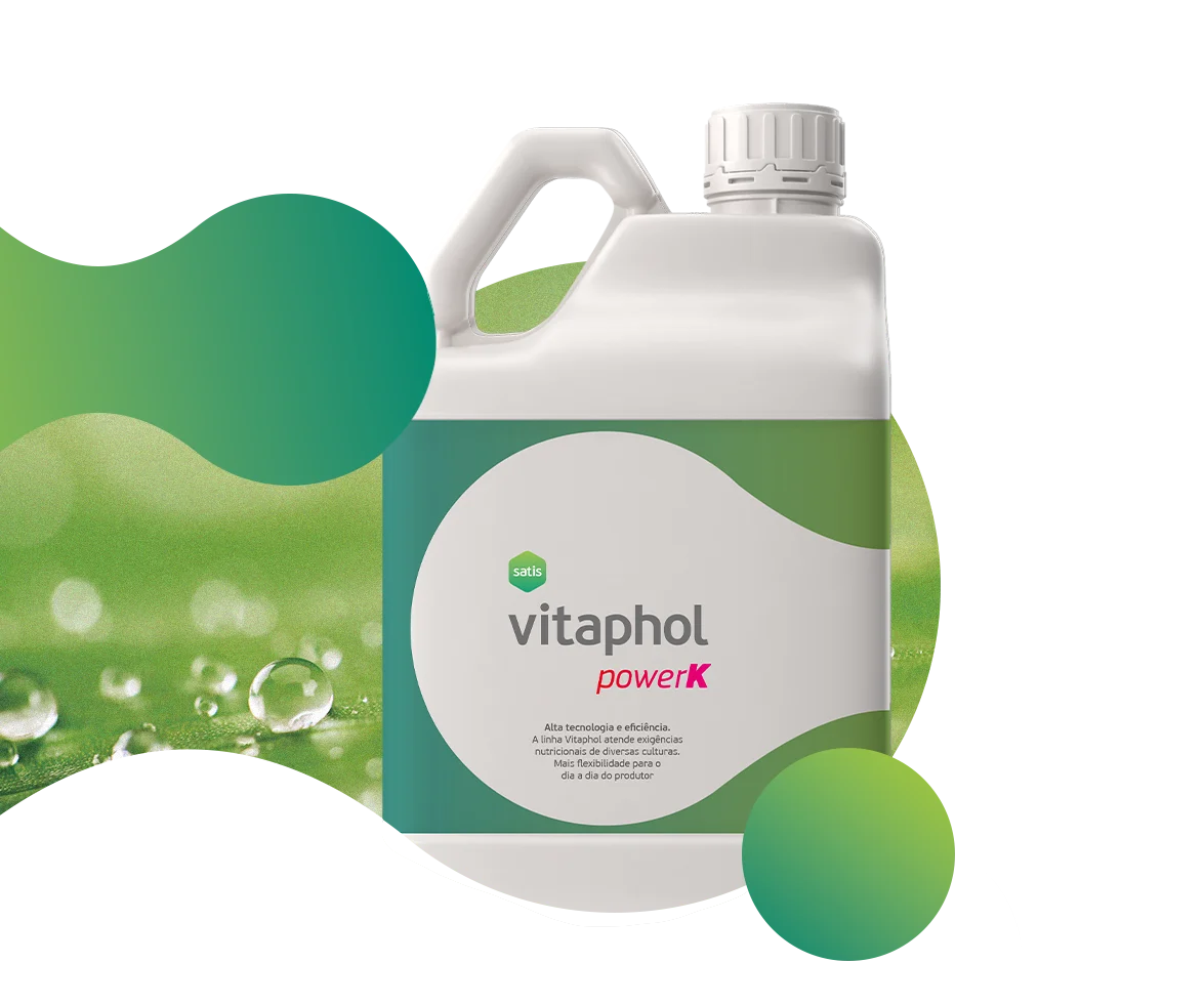 Vitaphol Power K em galão para aplicação e resultados de alta eficiência em Potássio