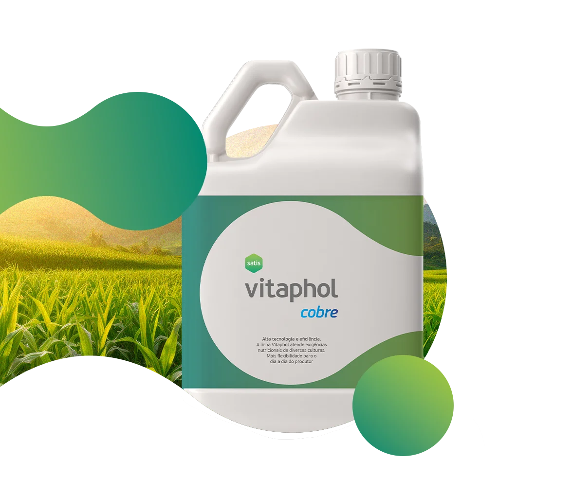 Vitaphol Cobre em galão com sua fórmula Satis fonte de cobre e enxofre